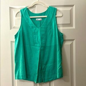 Croft & Barrow Green Sleeveless Tank Top